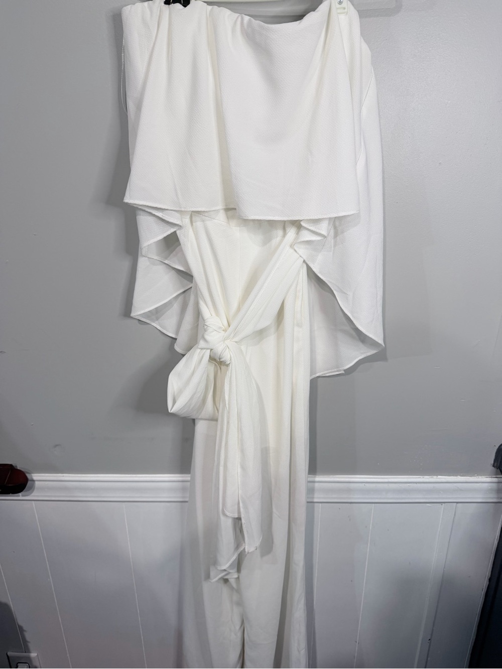 Vici White Strapless Tie-Front Jumpsuit